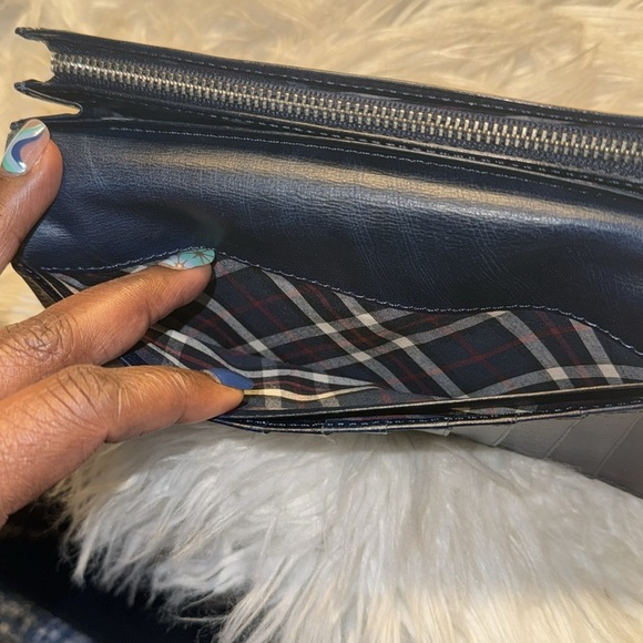 TAKEO KIKUCHI Folding Long Wallet EUC in Navy - Picture 10 of 12